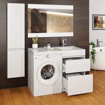 Тумба д/ванной "СОЗВЕЗДИЕ-56"под рак.над ст.маш. БИЛЛ-120(MIXLINE)унив(ПВХ)