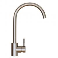 Смеситель для кухни 35k MIXLINE MLSS-0303 трубчатый излив, п/гайку САТИН