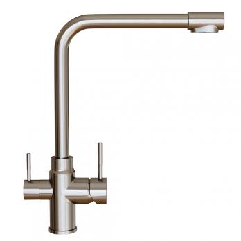 Смеситель для кухни 35k MIXLINE MLSS-0320/MLSS-3220 подкл.к фильтру, п/гайку САТИН