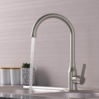 Смеситель для кухни 35k MIXLINE MLSS-0321 трубчатый излив, п/гайку САТИН