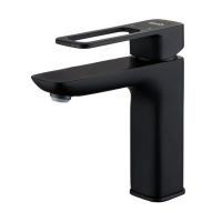 Смеситель для раковины 35к IDDIS SLIBL00i01 "Slide" литой, ЧЕРНЫЙ матовый