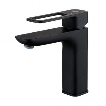 Смеситель для раковины 35к IDDIS SLIBL00i01 "Slide" литой, ЧЕРНЫЙ матовый