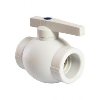 Кран шар 40 ручка PP-R EVER® plast БЕЛЫЙ (Россия)