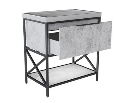 Тумба д/ванной "БРУКЛИН-80" Бетон под раковину Фостер 80 (Kirovit)/Fest 80 (Sanita Luxe) ЛОФТ (ЛДСП)