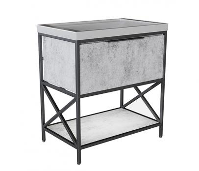 Тумба д/ванной "БРУКЛИН-80" Бетон под раковину Фостер 80 (Kirovit)/Fest 80 (Sanita Luxe) ЛОФТ (ЛДСП)