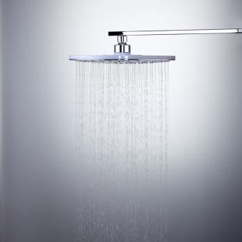 Лейка для душа FRAP F008-25 (тропический душ, круг D245мм, 1 режим, белый/хром)