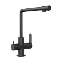 Смеситель для кухни 35k MIXLINE MLSS-03201 ЧЕРНЫЙ  подкл.к фильтру*