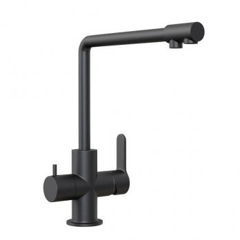 Смеситель для кухни 35k MIXLINE MLSS-03201 ЧЕРНЫЙ  подкл.к фильтру*