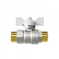 Кран шаровой 1/2'' нар/нар бабочка БЕЛАЯ LD PRIDE