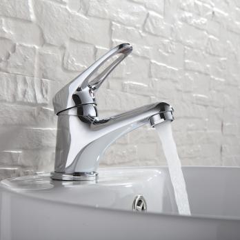 Смеситель для раковины 35к F1013 FRAP (литой, п/шпильку, хром, латунь)