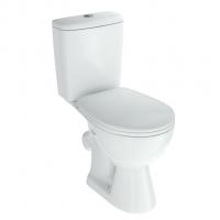 Унитаз-компакт "Стиль" белый (косой, нижн, сид. полип. м/лифт, 2-кн арм) (Rosa)