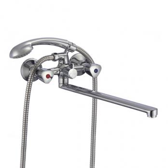 Смеситель для ванны и раковины 1/2 кер Milardo TRISBL2M10 "Tring"излив 324мм с аксесс. ХРОМ