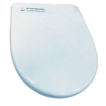 Сиденье для унитаза "Премьер-Люкс" м/лифт белое (Rosa)