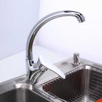 Смеситель для кухни 40к F4101-2 FRAP (выс.пов.излив, п/гайку, хром, латунь)