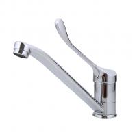 Смеситель для кухни 40к F4254 FRAP МЕДИЦИНСКИЙ (плоск.длин.пов. излив, п/шпильку, хром, латунь)