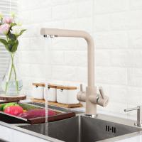 Смеситель для кухни 35к F4352-23 FRAP (выс.пов.излив, п/гайку, С ВЫХ. Д/ПИТ.ФИЛЬТРА, БЕЖЕВЫЙ, латунь