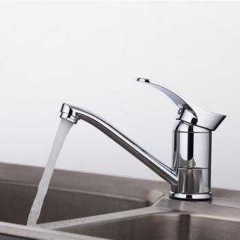 Смеситель для кухни 40к F4501-2 FRAP (плоский пов.излив, п/гайку, хром, латунь)