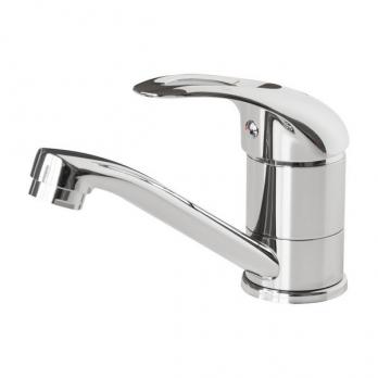 Смеситель для кухни 40к F4502-2-B FRAP (плоский пов.излив, п/гайку, хром, силумин)