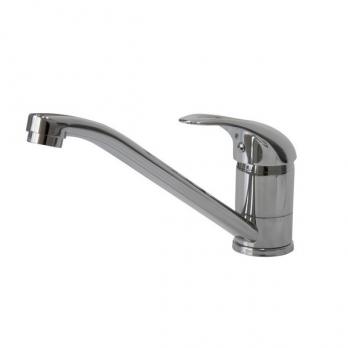 Смеситель для кухни 40к F4902-B FRAP (плоский пов.излив, п/гайку, хром, силумин)