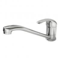 Смеситель для кухни 40к F4929-В FRAP б/отв. (плоск.длин.пов. излив, п/гайку, хром, силумин)