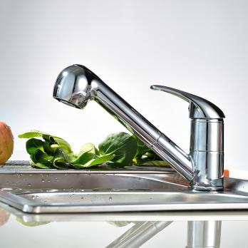 Смеситель для кухни душ 40к F6003 FRAP (ВЫДВИЖ.ЛЕЙКА 2 реж, п/шпильку, хром, латунь)