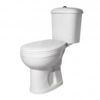 Унитаз-компакт "Дора" белый (гориз, нижн, сид полипр, арм) (Ст.Оскол)