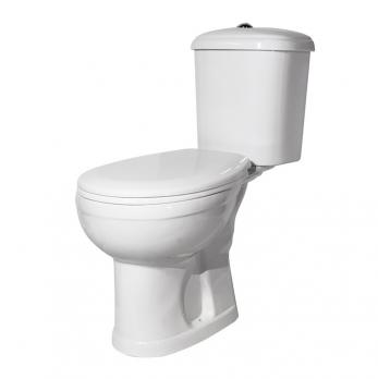 Унитаз-компакт "Дора" белый (гориз, нижн, сид полипр, арм) (Ст.Оскол)