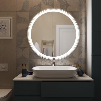 Зеркало MIXLINE "Оливия" D700 сенсорный выключатель, светодиодная подсветка