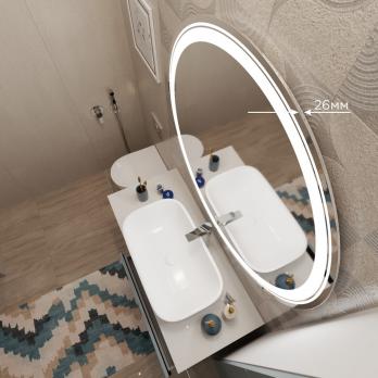 Зеркало MIXLINE "Оливия" D800 сенсорный выключатель, светодиодная подсветка