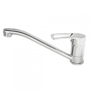 Смеситель для кухни 40к F49701-B FRAP (дли. плоск. пов. излив, п/гайку, хром, силумин)