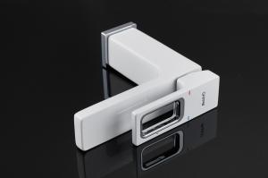 Смеситель для раковины 35к G1017 GAPPO литой, п/гайку, БЕЛЫЙ-хром