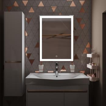 Зеркало MIXLINE "Минио" 600*800 (ШВ) сенсорный выключатель, светодиодная подсветка