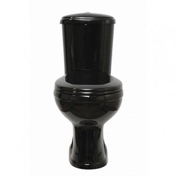 Унитаз-компакт "Дора" чёрный (гориз, нижн, сид, арм) (Ст.Оскол)