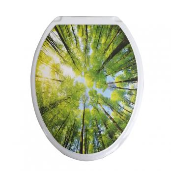 Сиденье для унитаза "Универсал Декор" Лес   Росспласт