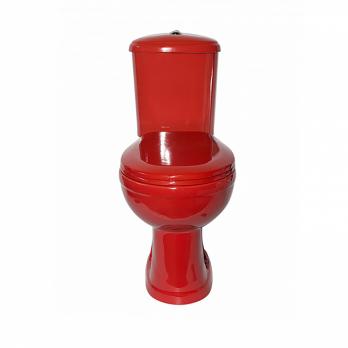 Унитаз-компакт "Дора" красный (гориз, нижн, сид, арм) (Ст.Оскол)