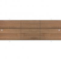 Экран для ванны ПРЕМИУМ А (алюм. профиль) 1,5 орех темный