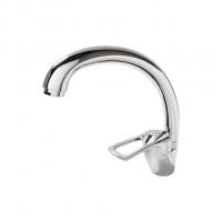 Смеситель для кухни 40к F41701-B FRAP (выс. пов. излив, п/гайку, хром, силумин)