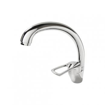 Смеситель для кухни 40к F41701-B FRAP (выс. пов. излив, п/гайку, хром, силумин)