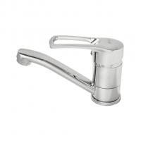 Смеситель для кухни 40к F45701-B FRAP (кор. плоск. пов. излив, хром, п/гайку, силумин)