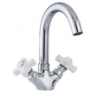 Смеситель для раковины 1/2 кер F1318 FRAP (выс.пов.излив, п/шпильку, хром, силумин)