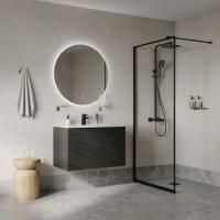 Душевая система 35к IDDIS BILBL1Fi06 "Bild" лейка "Тропический душ" Черный