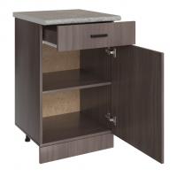 Стол разделочный 50 шимо/ясень темный (1 ящик), столешница гранит пёстрый