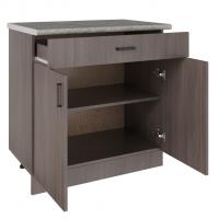 Стол разделочный 80 шимо/ясень темный   (1 ящик), столешница гранит пёстрый