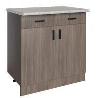 Стол разделочный 80 шимо/ясень темный   (2 ящика), столешница гранит пёстрый