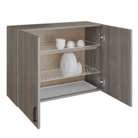 шкаф навесной кухонный с сушкой 80 шимо/ясень светлый (2 места)