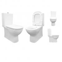 Унитаз-компакт "Quadro Slim"SL DM(а/всп,гор,ниж,2кн.AlcaPlast/Oliv, дюр/м/л,clip up) (Sanita Luxe)