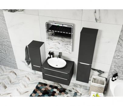 Зеркальный шкаф MIXLINE "ВИКТОРИЯ" 700*800 (ШВ) 2 ств,ЛЕВЫЙ, сенсорный выкл, светодиодная подсветка