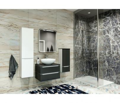 Зеркальный шкаф MIXLINE "ВИКТОРИЯ" 700*800 (ШВ) 2 ств,ПРАВЫЙ, сенсорный выкл, светодиодная подсветка