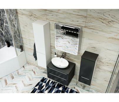 Зеркальный шкаф MIXLINE "ВИКТОРИЯ" 700*800 (ШВ) 2 ств,ПРАВЫЙ, сенсорный выкл, светодиодная подсветка