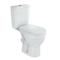 Унитаз-компакт "Рим" белый (гориз, нижн, сид. полип.м/лифт, 2-кн.арм. Oliv) (Rosa)